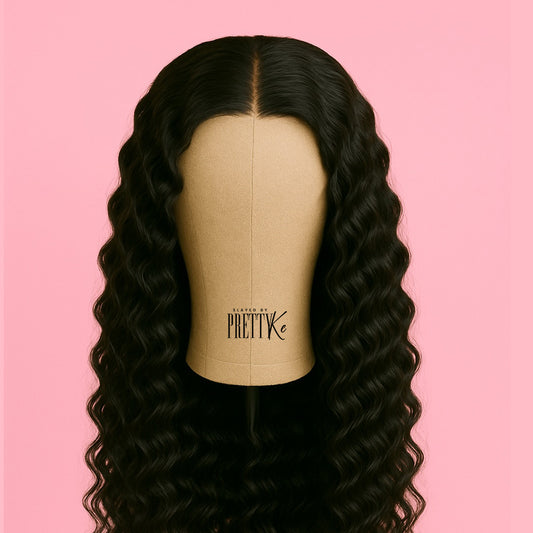 26” deep wave closure wig